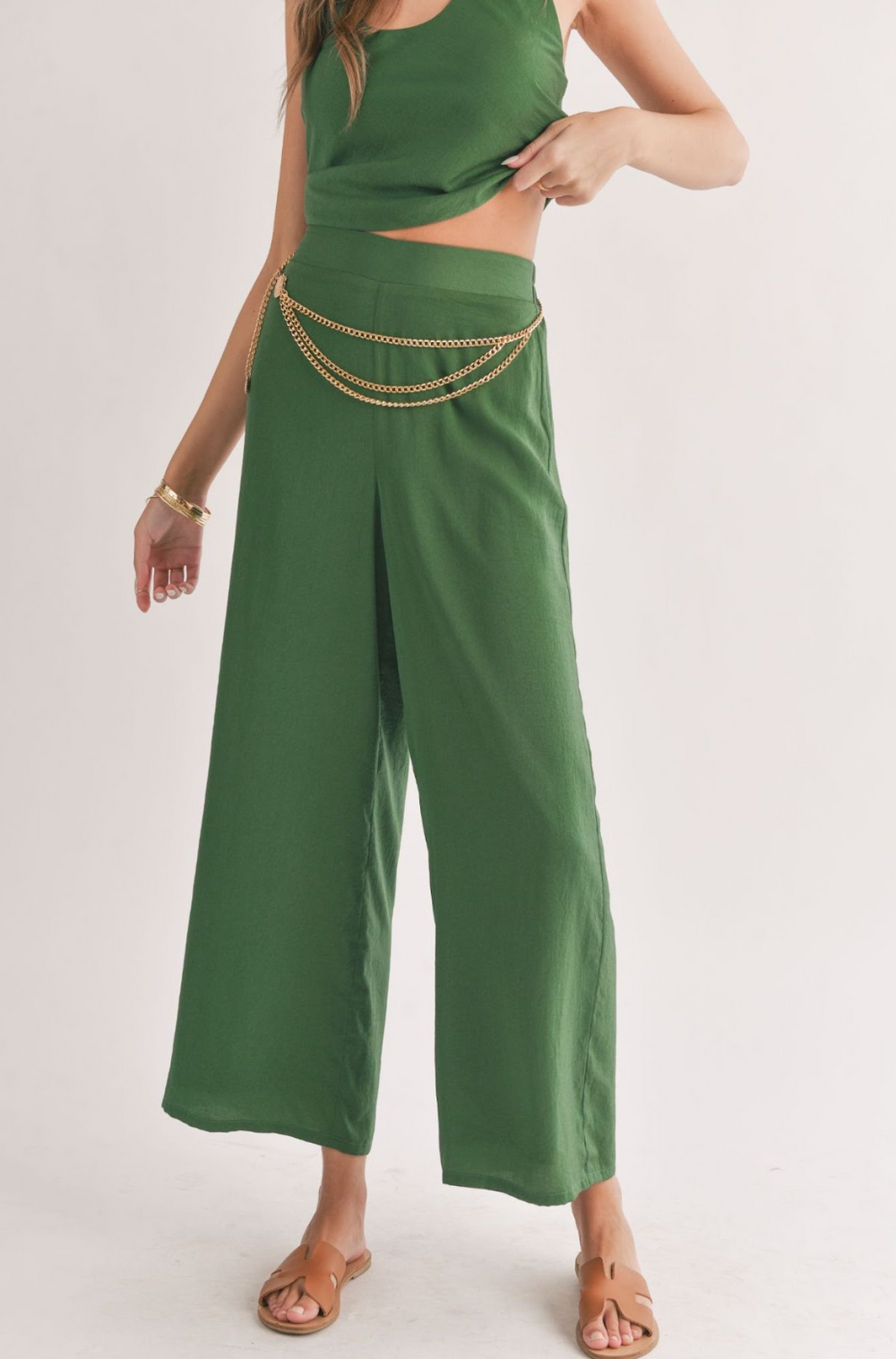 Satin Wide Leg Pant