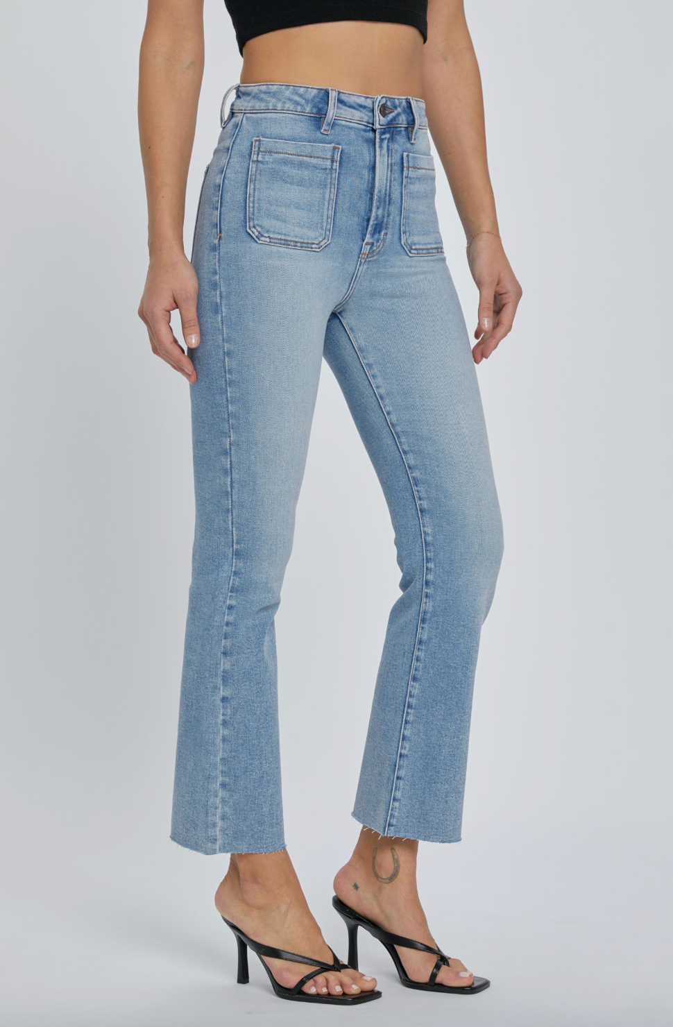 Happi High Rise Crop Flare Jean