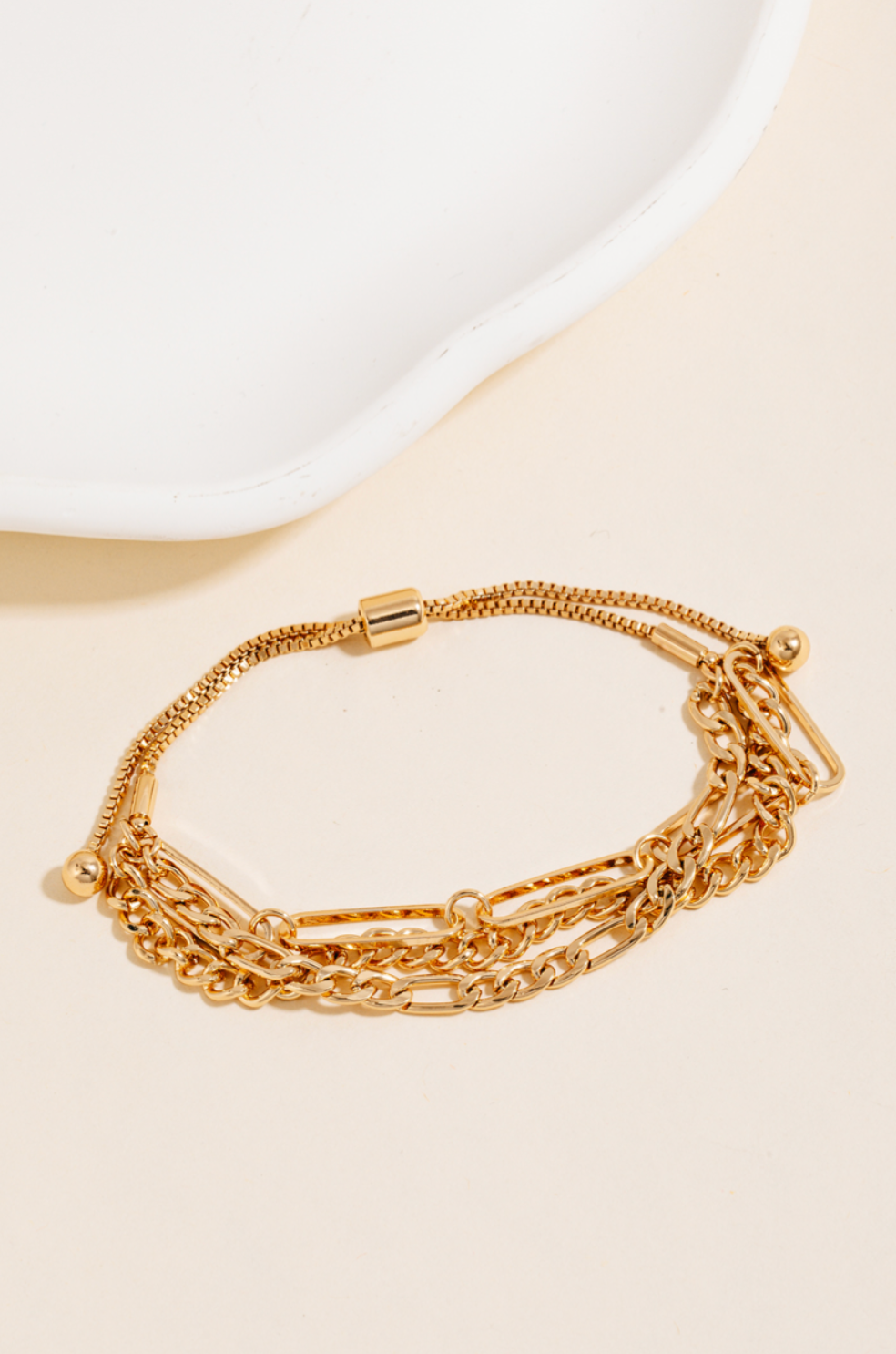 Mixed Metallic Chain Link Bracelet