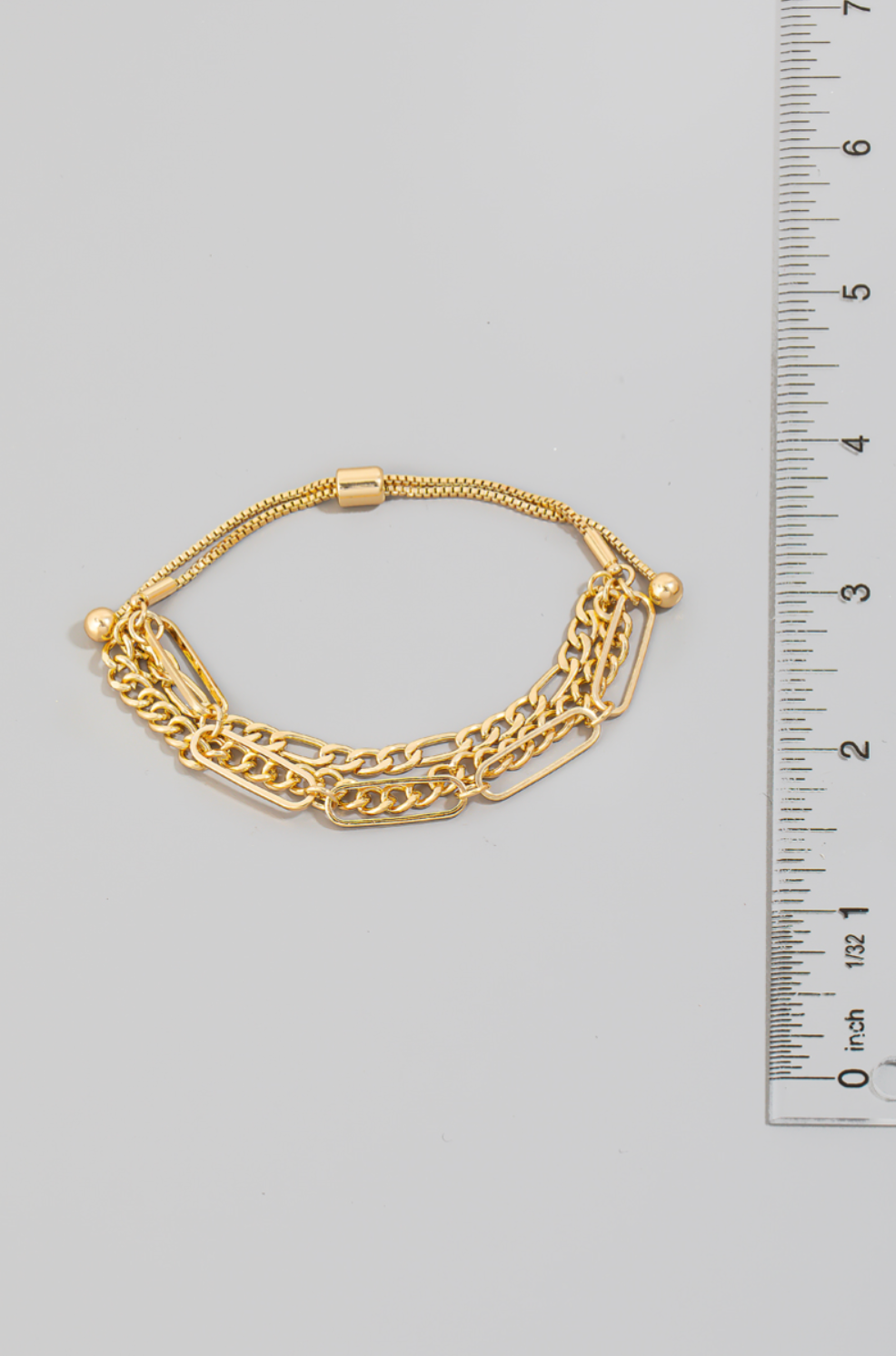 Mixed Metallic Chain Link Bracelet