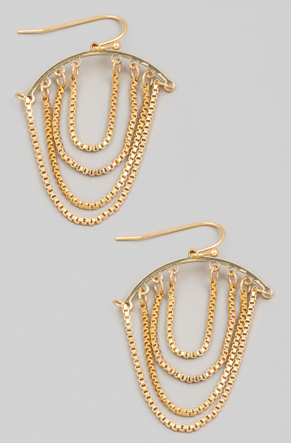 Box Chain Drop Earrings