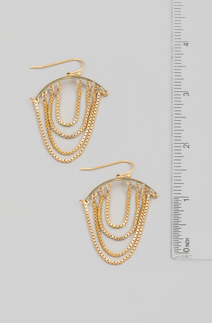 Box Chain Drop Earrings
