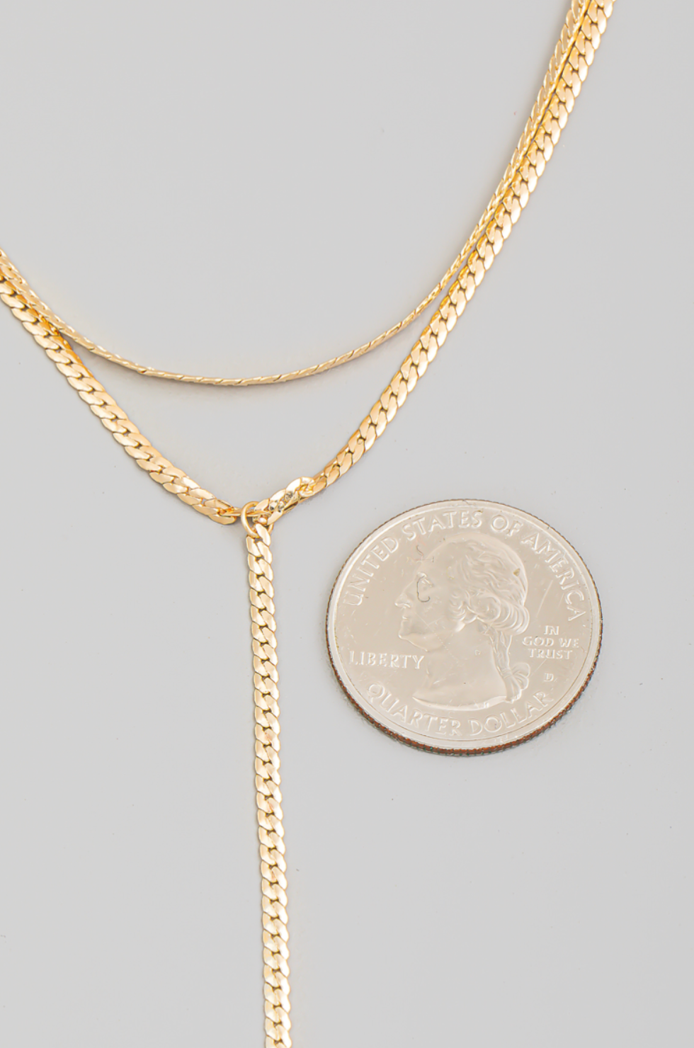 Emily Layered Lariat Chain Necklace