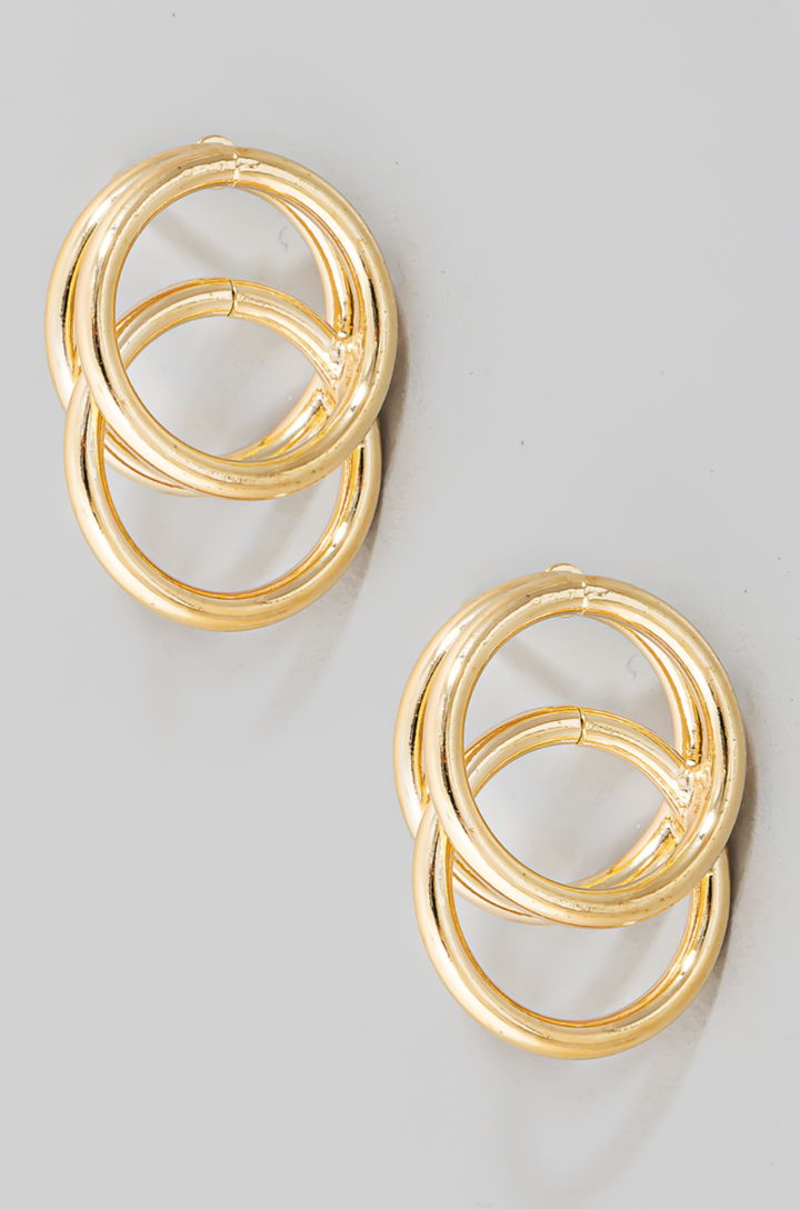 Double Round Earrings