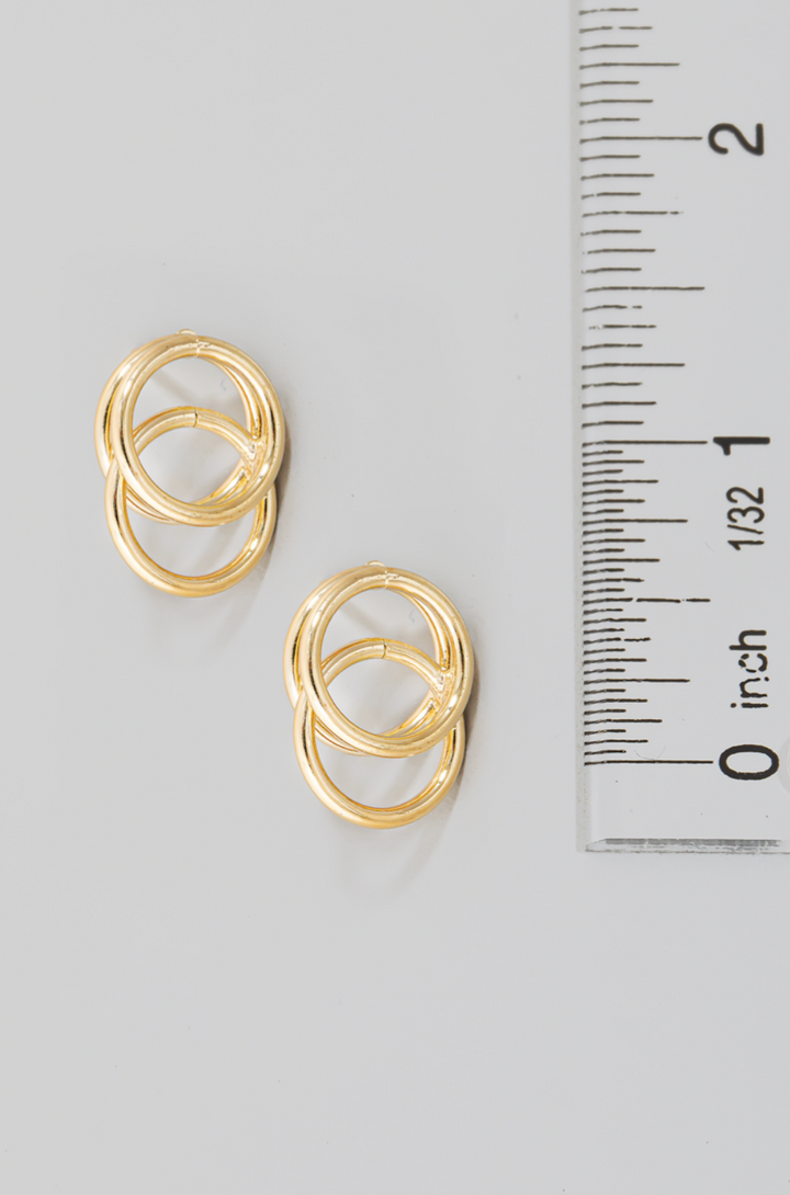 Double Round Earrings