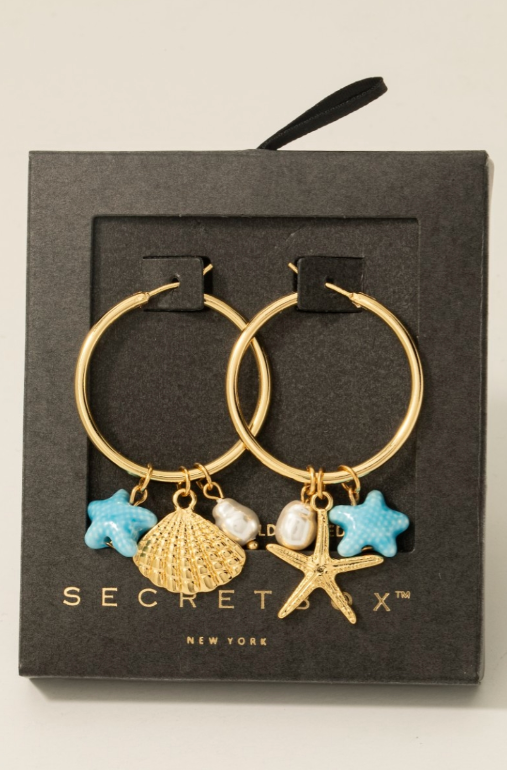 Turq Seashell Earrings