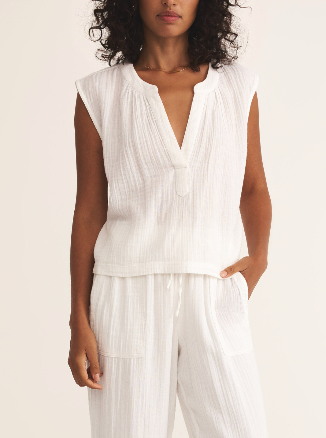 Cliffside V-Neck Airy Top