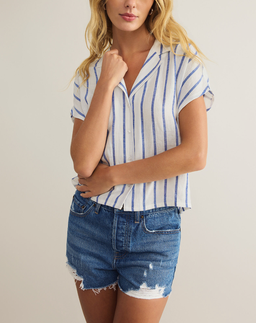 Parallel Button Down Top