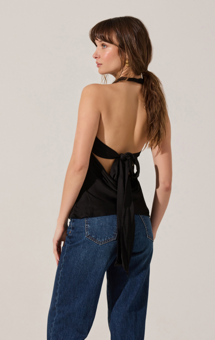 ASTR Zelenka Top Cowl Neck Halter Top