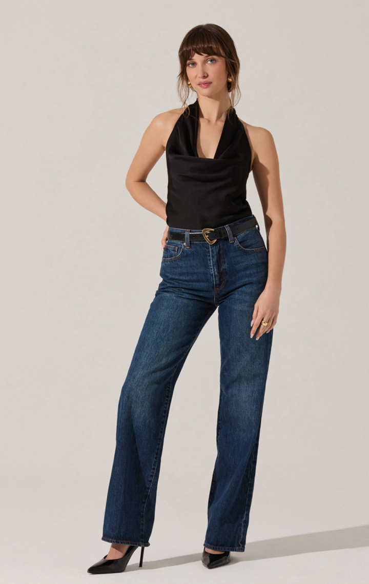 ASTR Zelenka Top Cowl Neck Halter Top