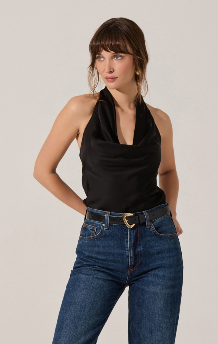 ASTR Zelenka Top Cowl Neck Halter Top
