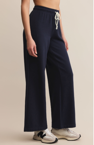 Z Supply Feeling The Moment Sweat Pant: Wide Leg Fleece Sweat Pant