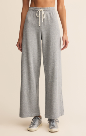 Z Supply Feeling The Moment Sweat Pant: Wide Leg Fleece Sweat Pant