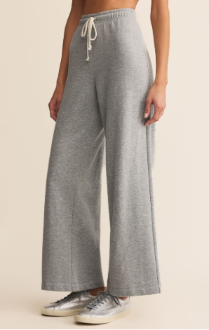 Z Supply Feeling The Moment Sweat Pant: Wide Leg Fleece Sweat Pant