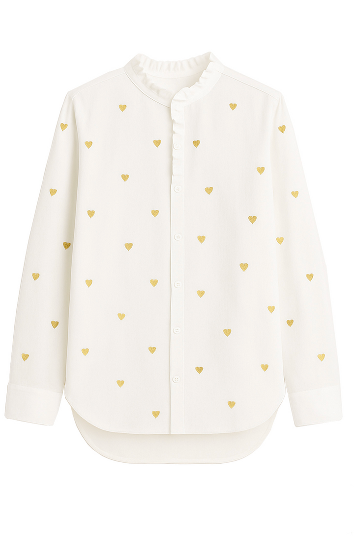 Another Love Dylan Ruffle Detail Button Front Top