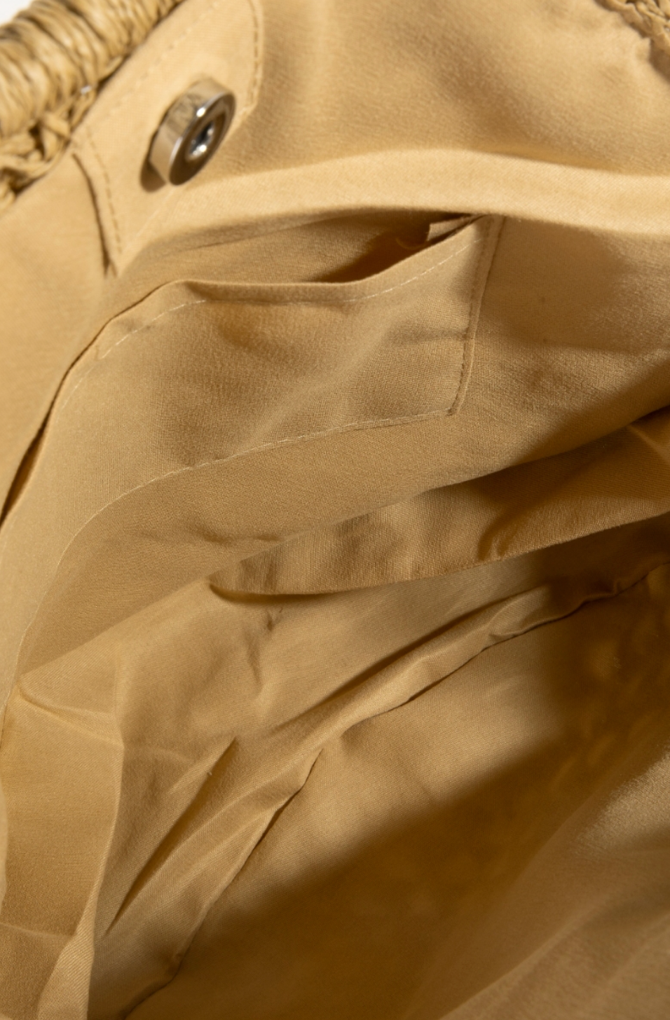 Circle Handle Straw Bag