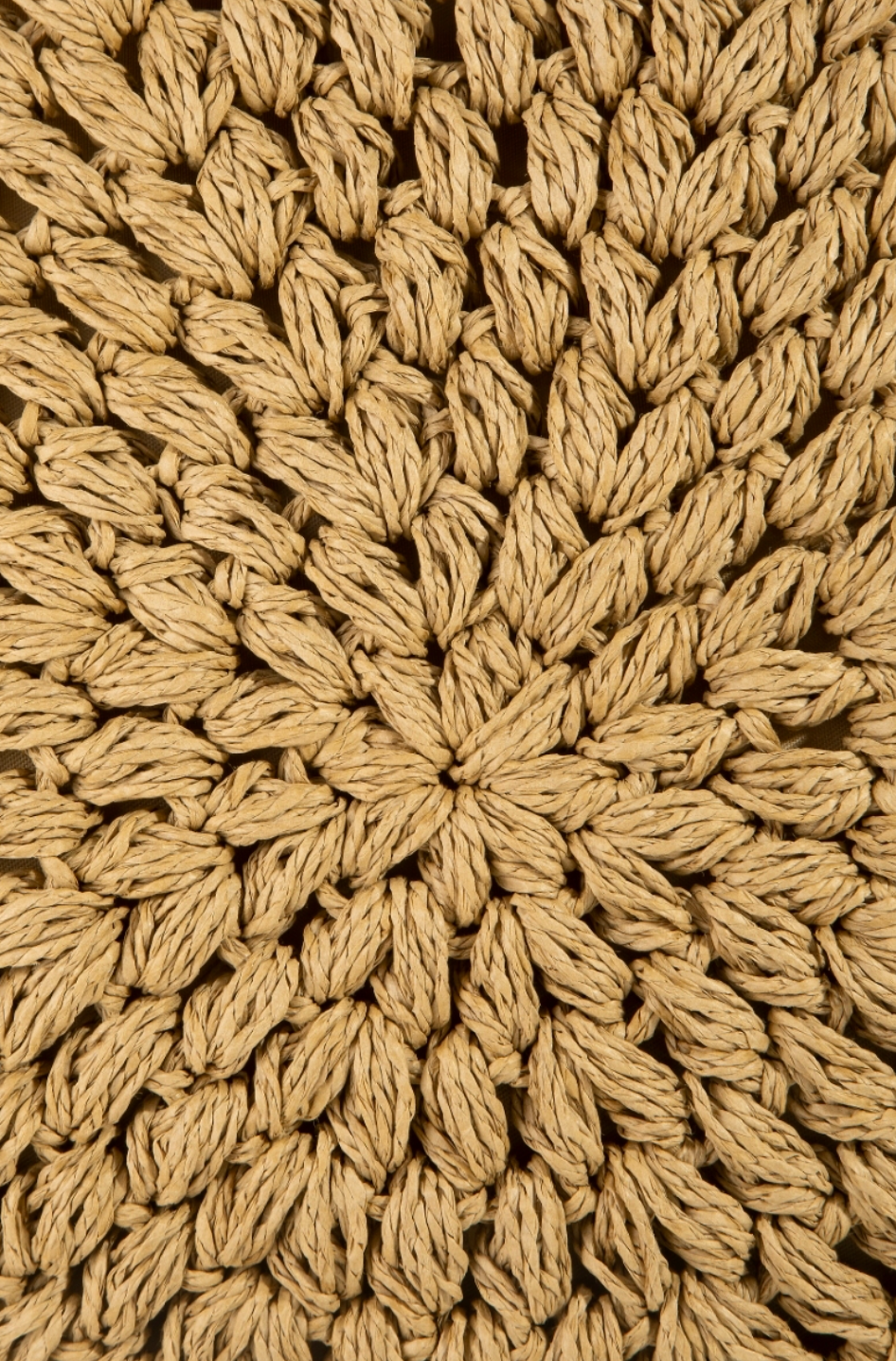 Circle Handle Straw Bag