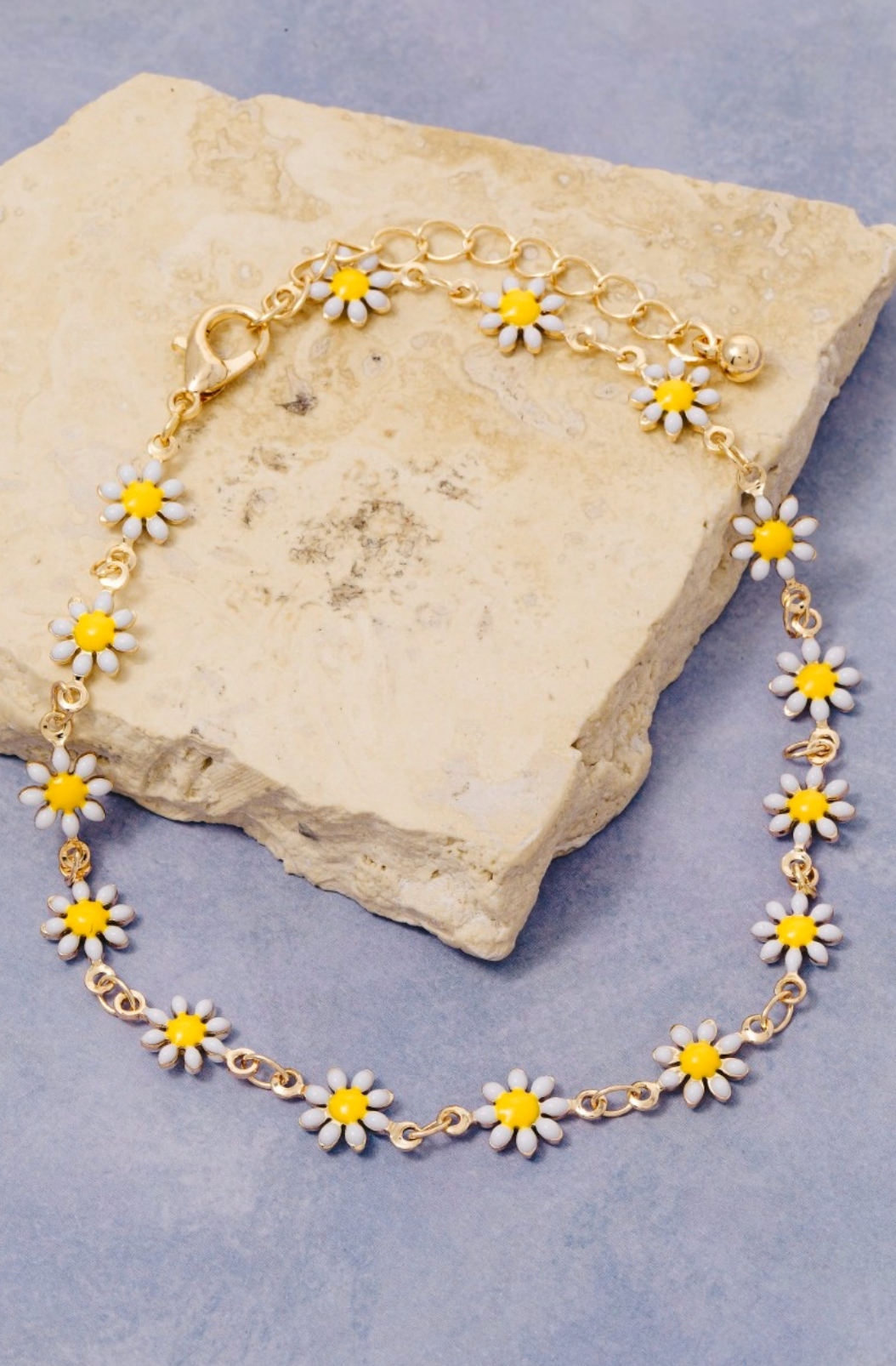 Enamel Daisy Chain Anklet