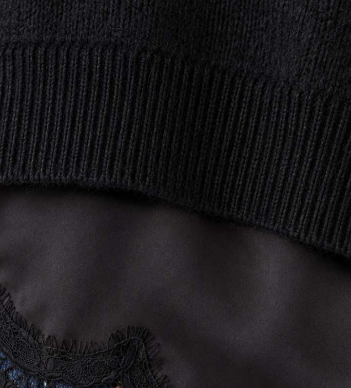 Steve Madden Aries Lace Hem Sweater