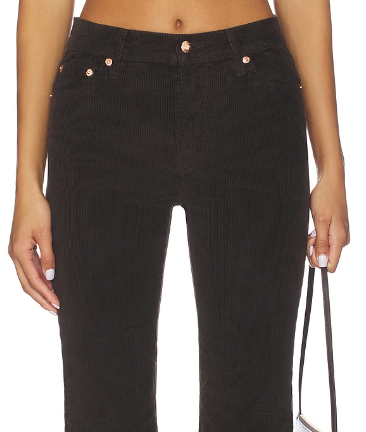 Pistola Kinsley Mid Rise Ultra Flare Pant - Mocha Corduroy