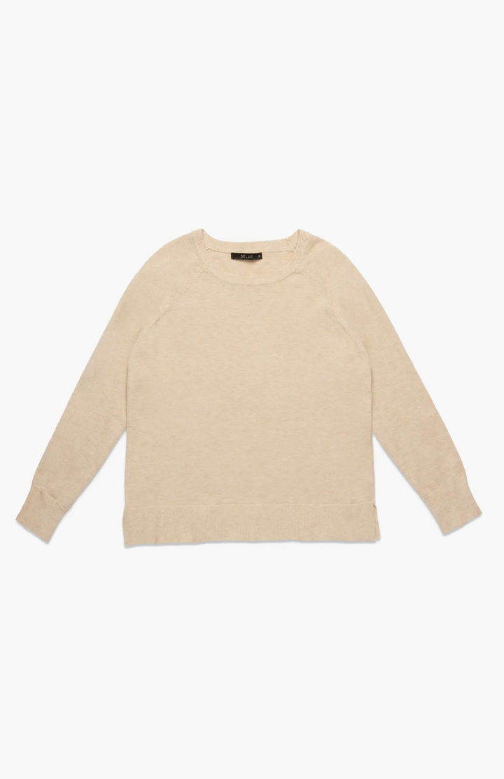 Lorraine Butter Soft Boxy Crewneck Lightweight Sweater