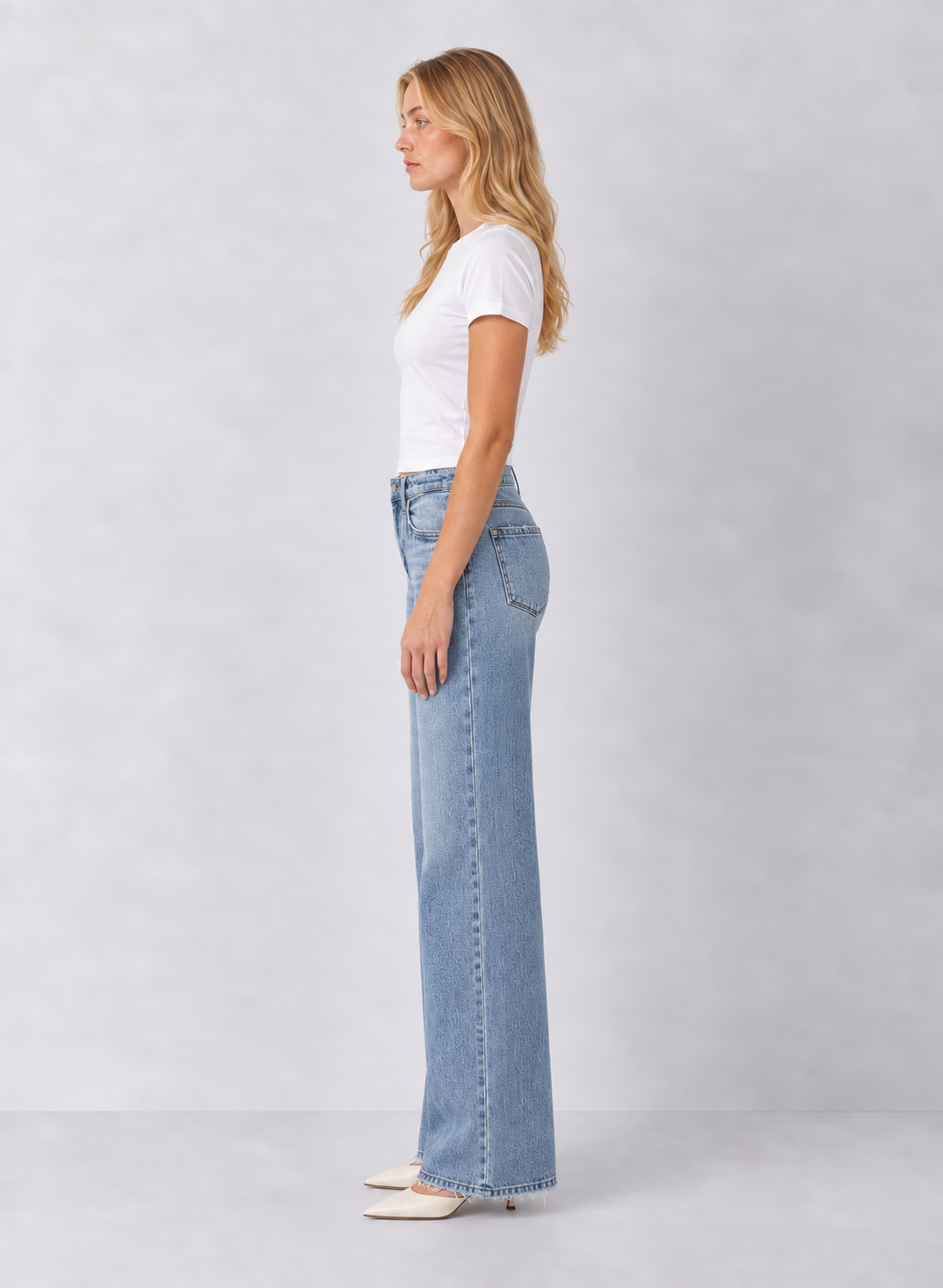 Vervet Emily Mid Rise Slim Wide Leg