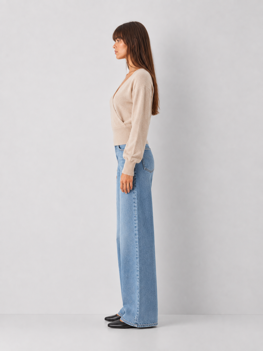 V Neck Wrap Sweater