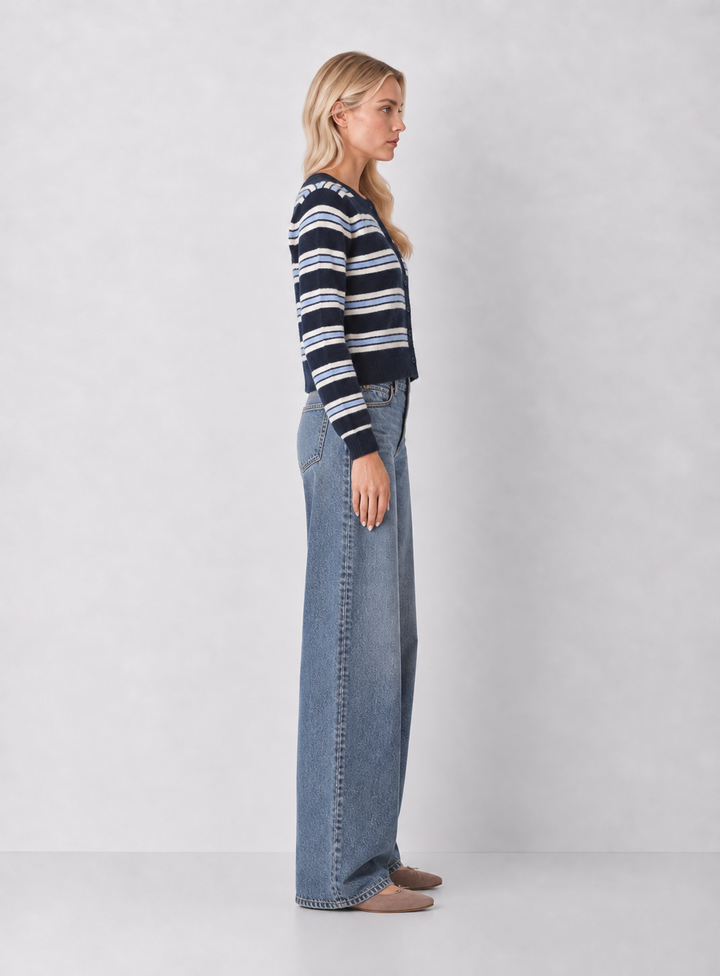 Z Supply Medina Stripe Cardigan - Eclipse