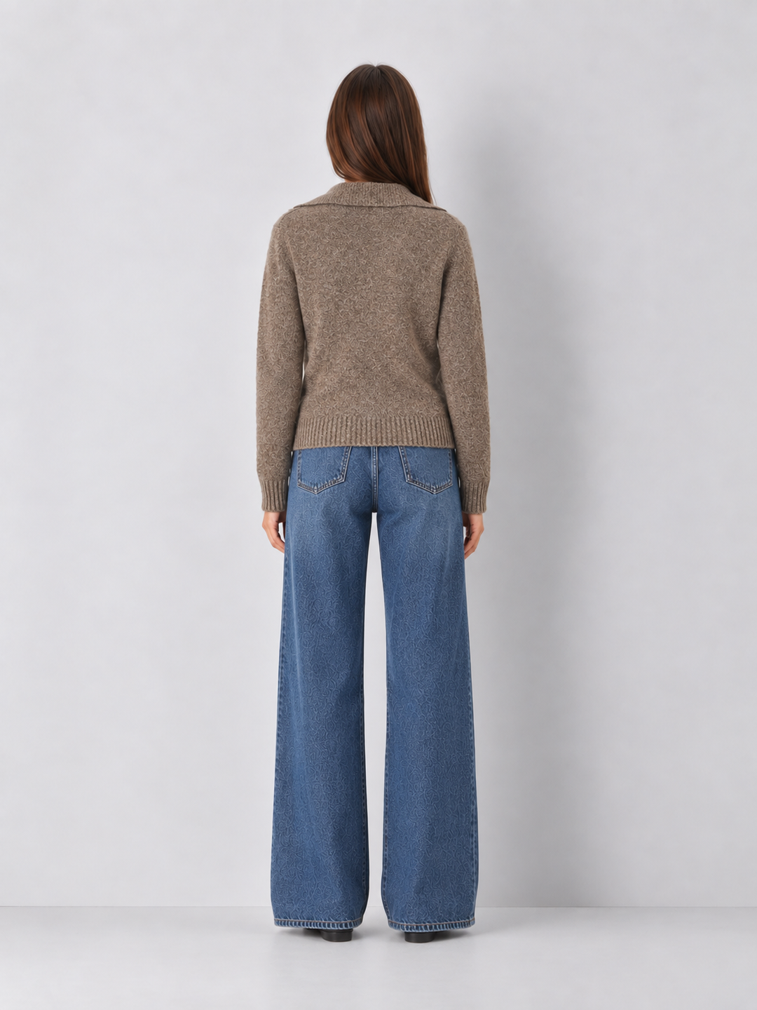 Demi V-Neck Collared Sweater