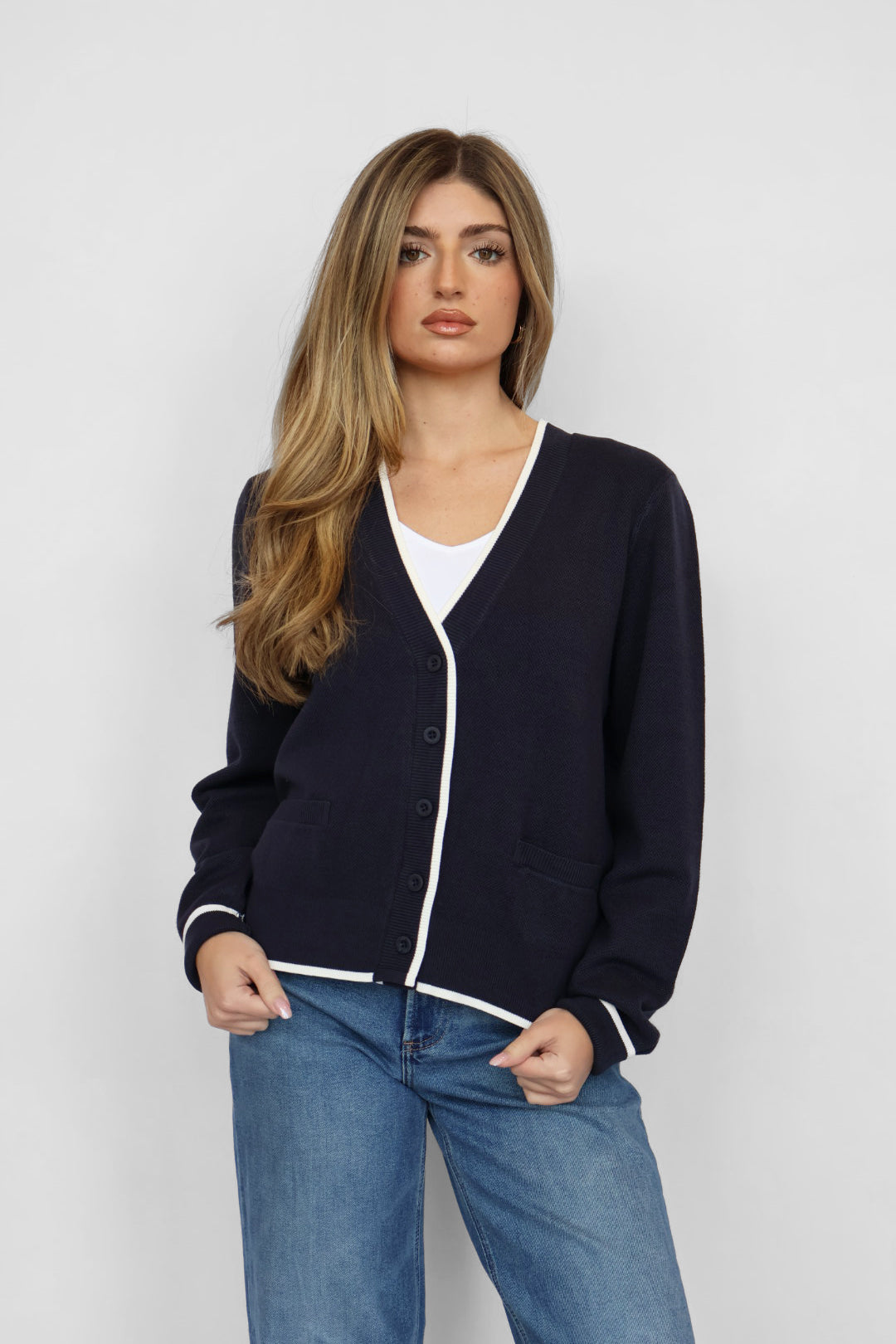 Thread & Supply Preppy Button Front Cardigan