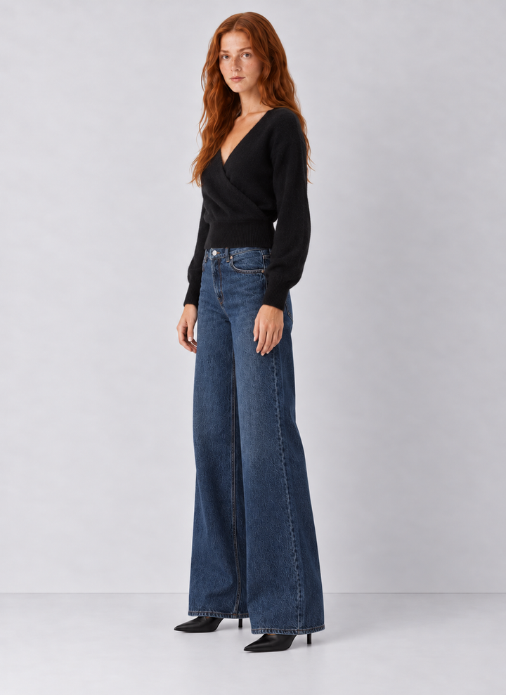 Preorder V Neck Wrap Sweater