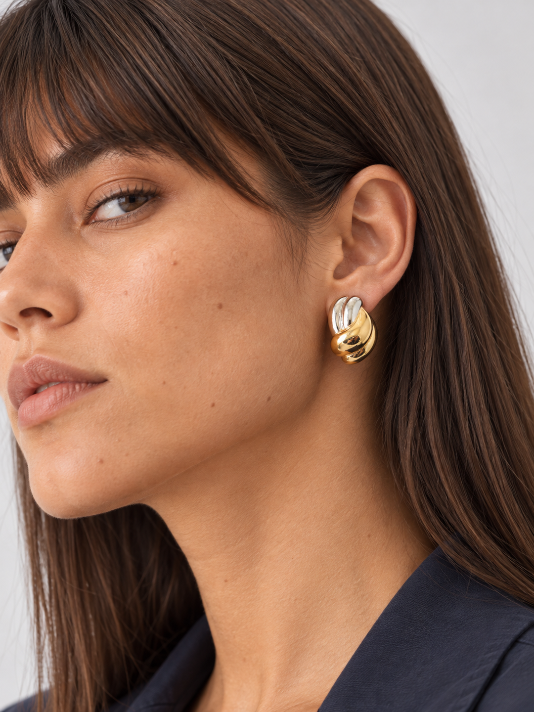 Sylvie Two-Tone Earring