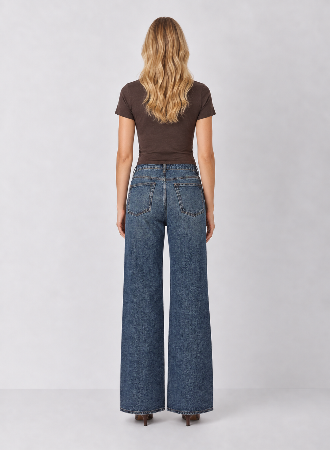 Z Supply The Stunner Mid Rise Wide Leg Jeans