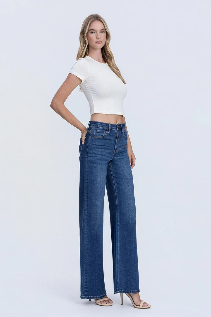 High Rise Super Soft Wide Leg Jeans