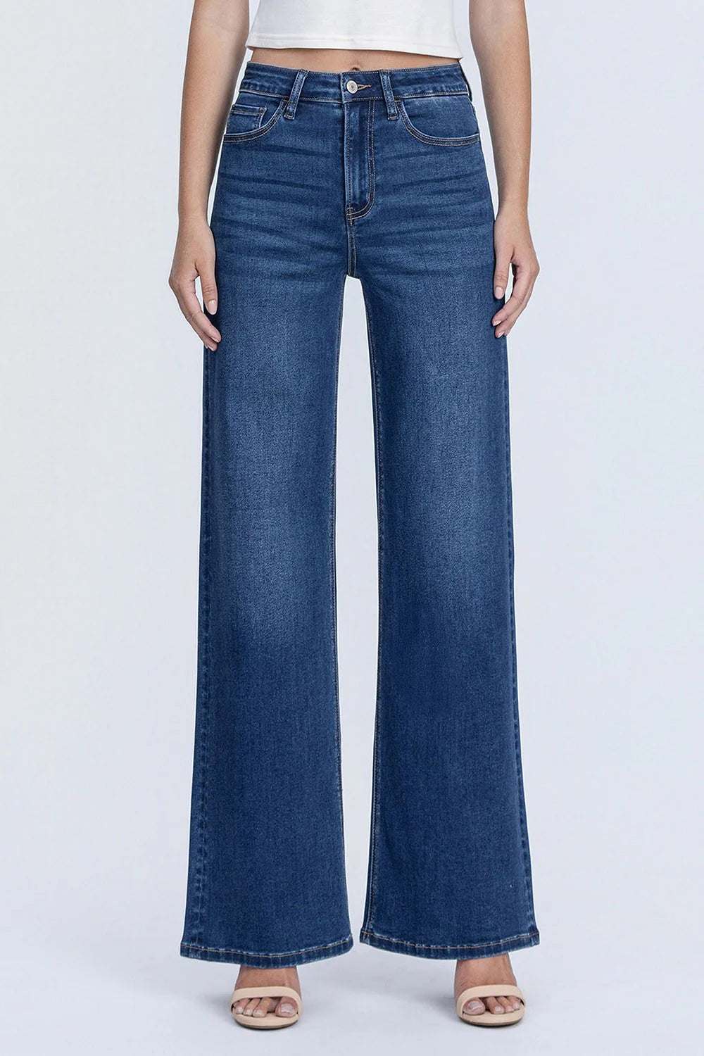 High Rise Super Soft Wide Leg Jeans