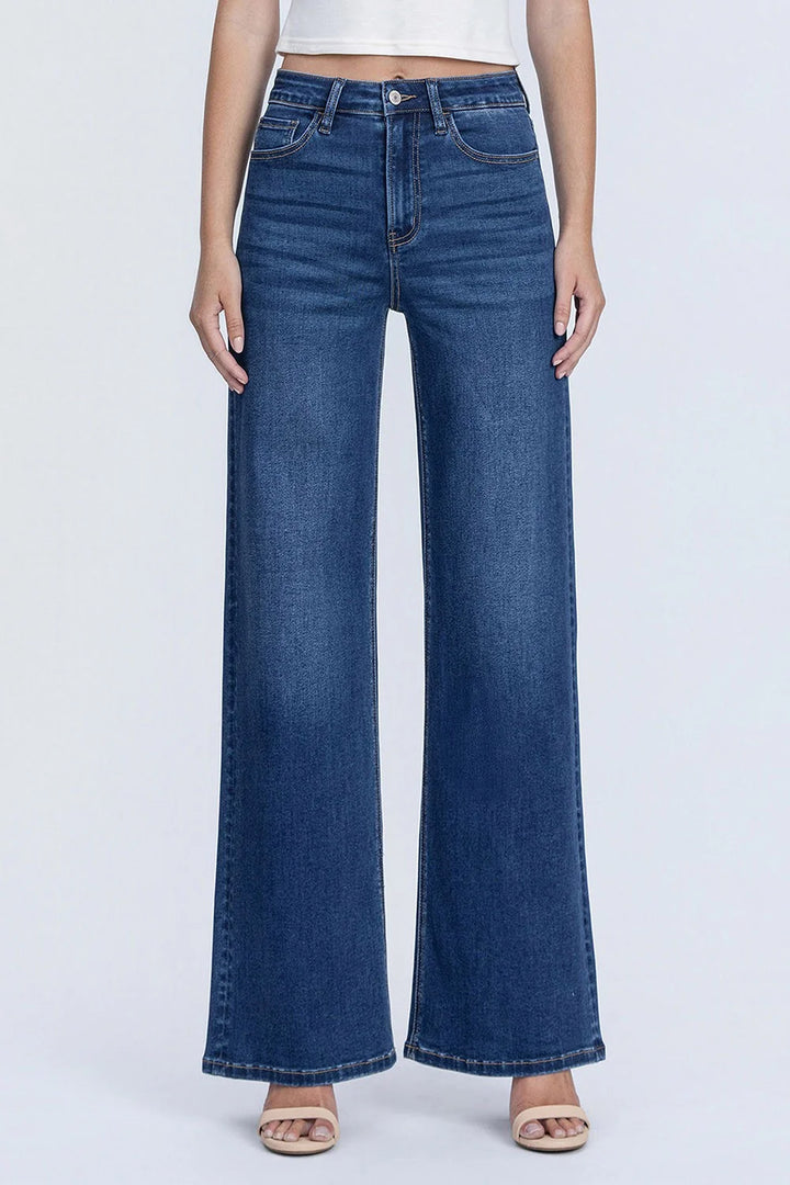High Rise Super Soft Wide Leg Jeans