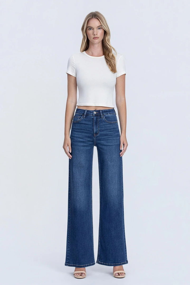 High Rise Super Soft Wide Leg Jeans