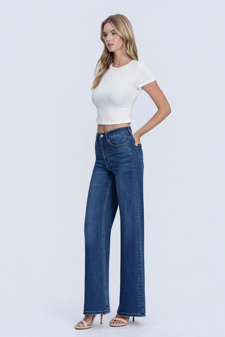 High Rise Super Soft Wide Leg Jeans
