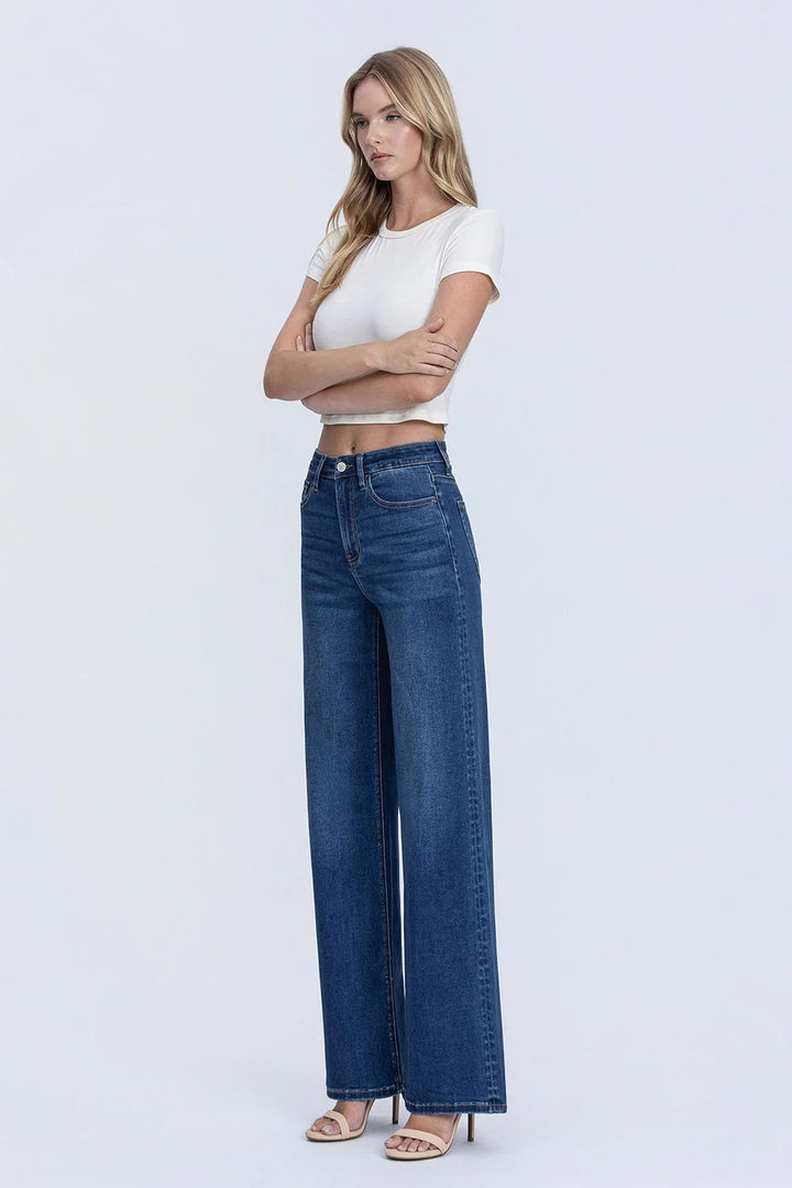 High Rise Super Soft Wide Leg Jeans