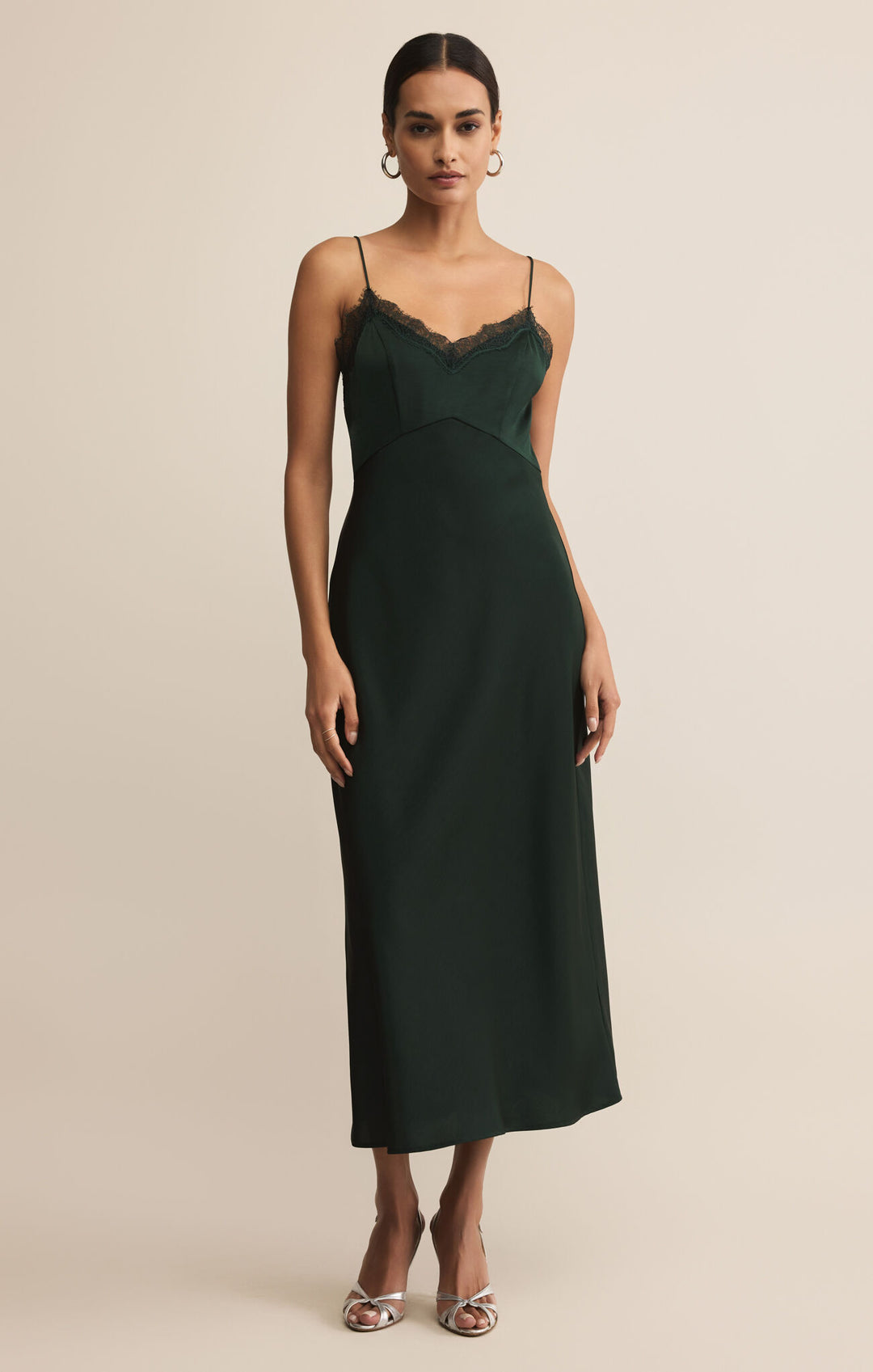 Z Supply After Hours Midi Dress in Garland Green Z Supply After Hours Midi Dress in Garland Green