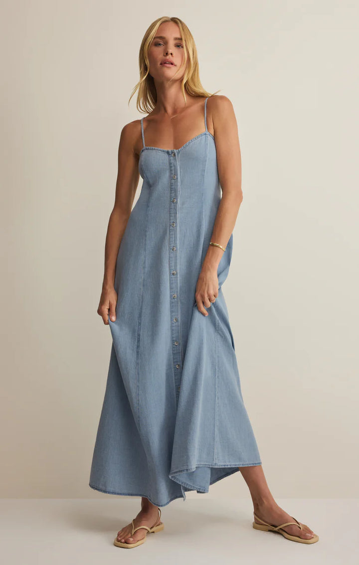 Z Supply Angel Eyes Twill Midi Dress