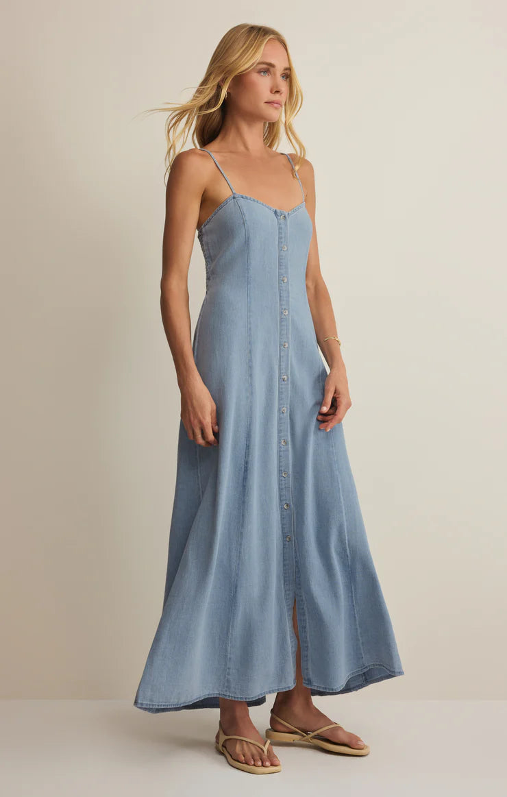 Z Supply Angel Eyes Twill Midi Dress