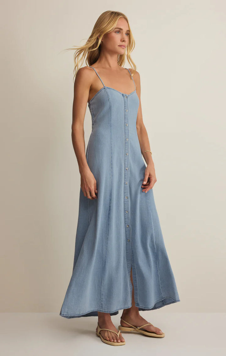 Z Supply Angel Eyes Twill Midi Dress