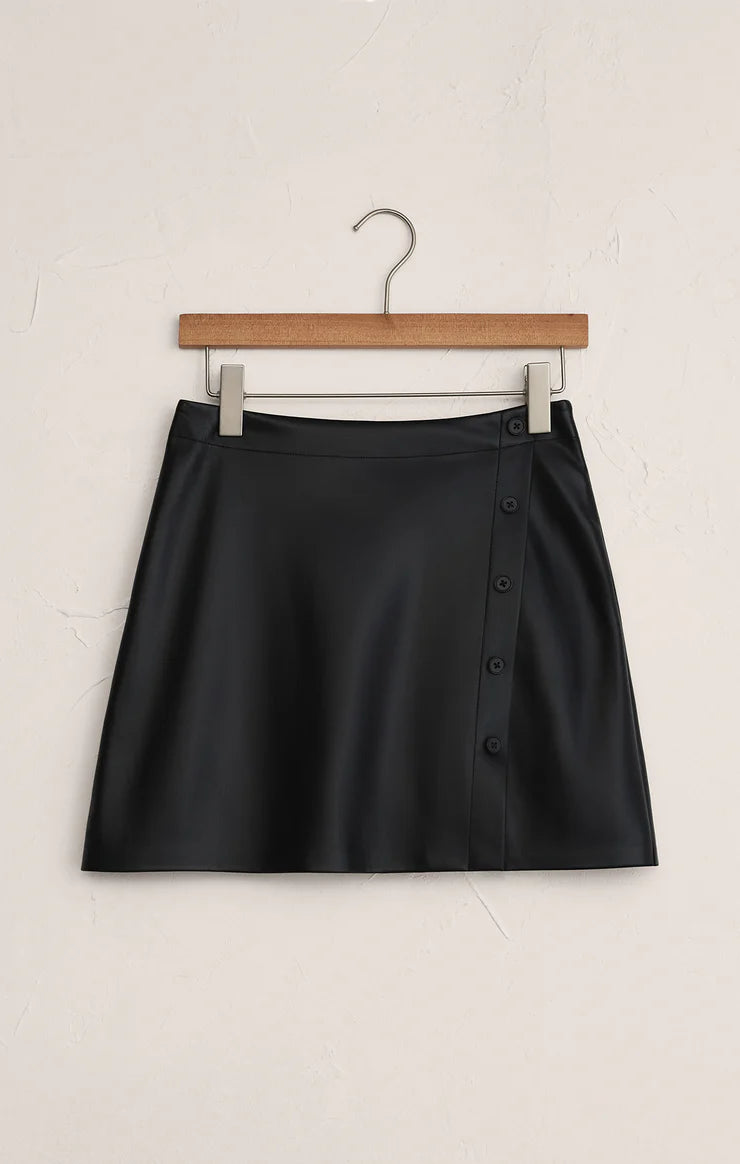 Z Supply Allegra Faux Leather Mini Skirt