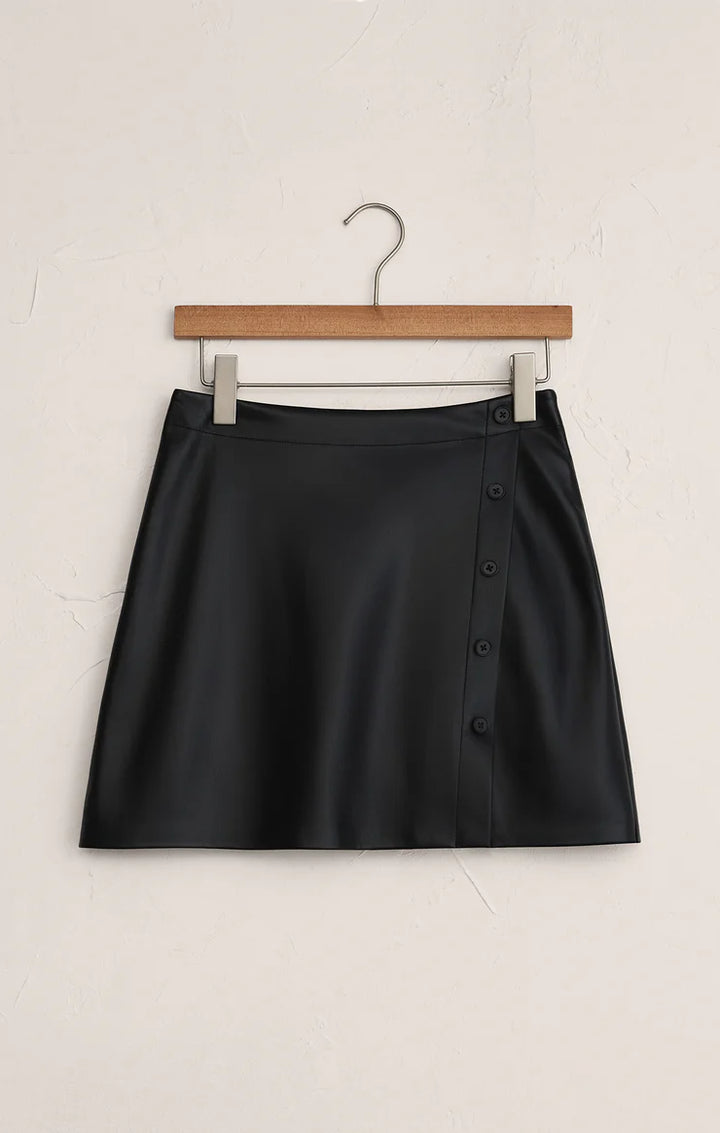 Z Supply Allegra Faux Leather Mini Skirt