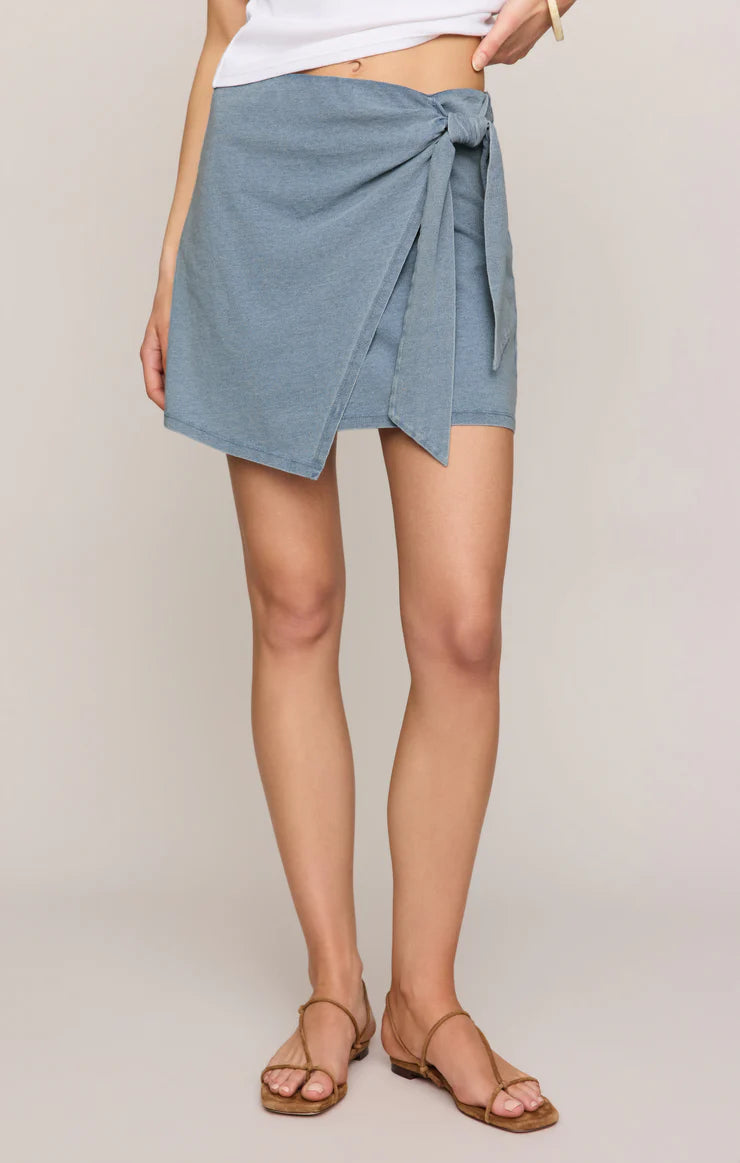 Z Supply Sora Jersey Denim Mini Skirt