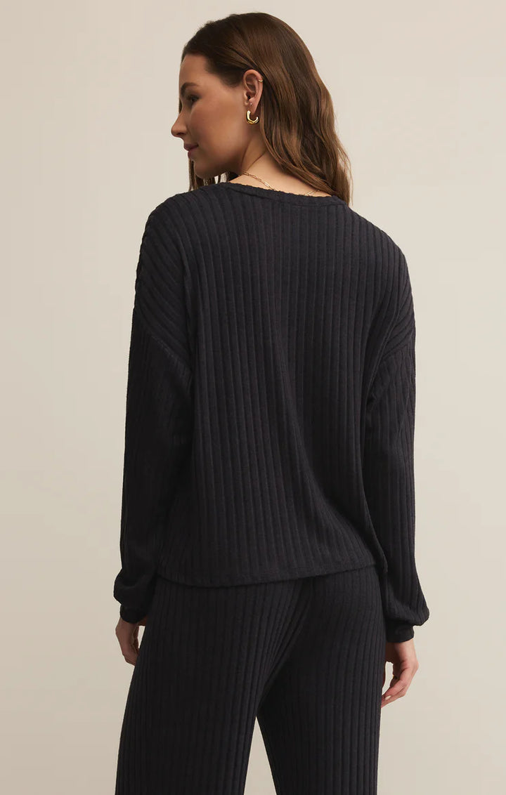 Z Supply Daydream Rib Long Sleeve Top