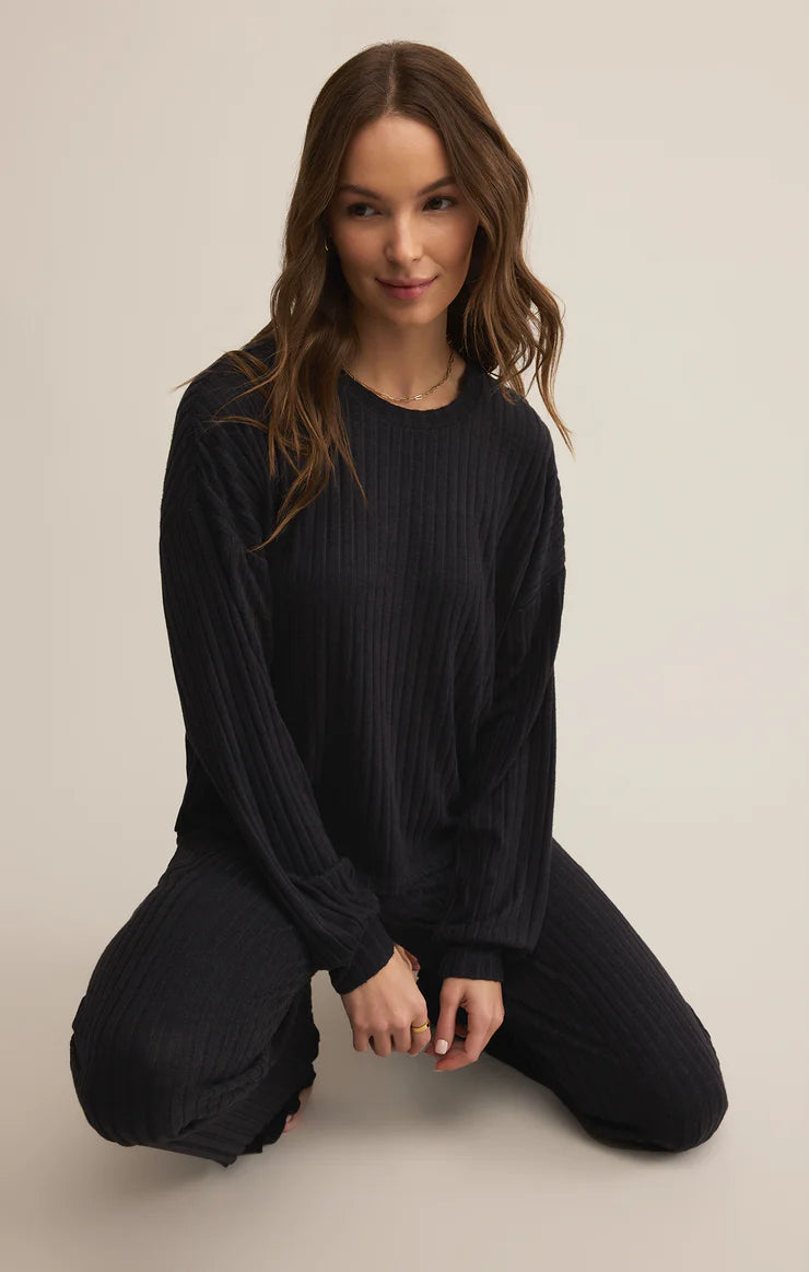 Z Supply Daydream Rib Long Sleeve Top