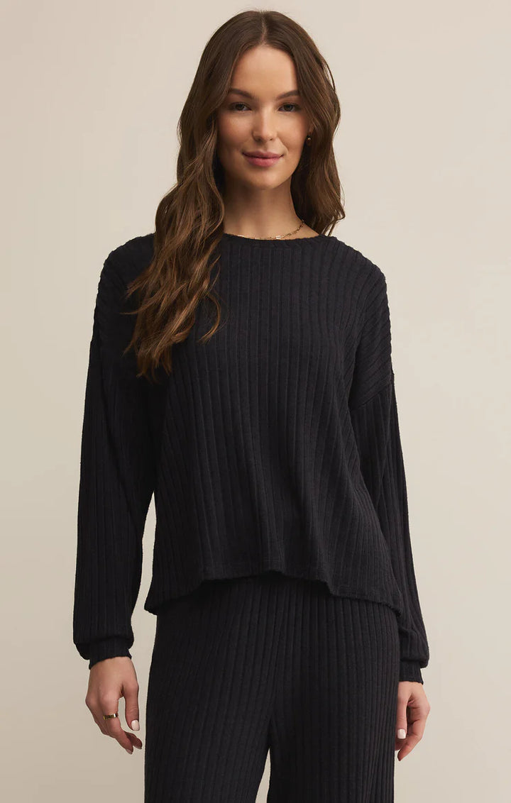 Z Supply Daydream Rib Long Sleeve Top