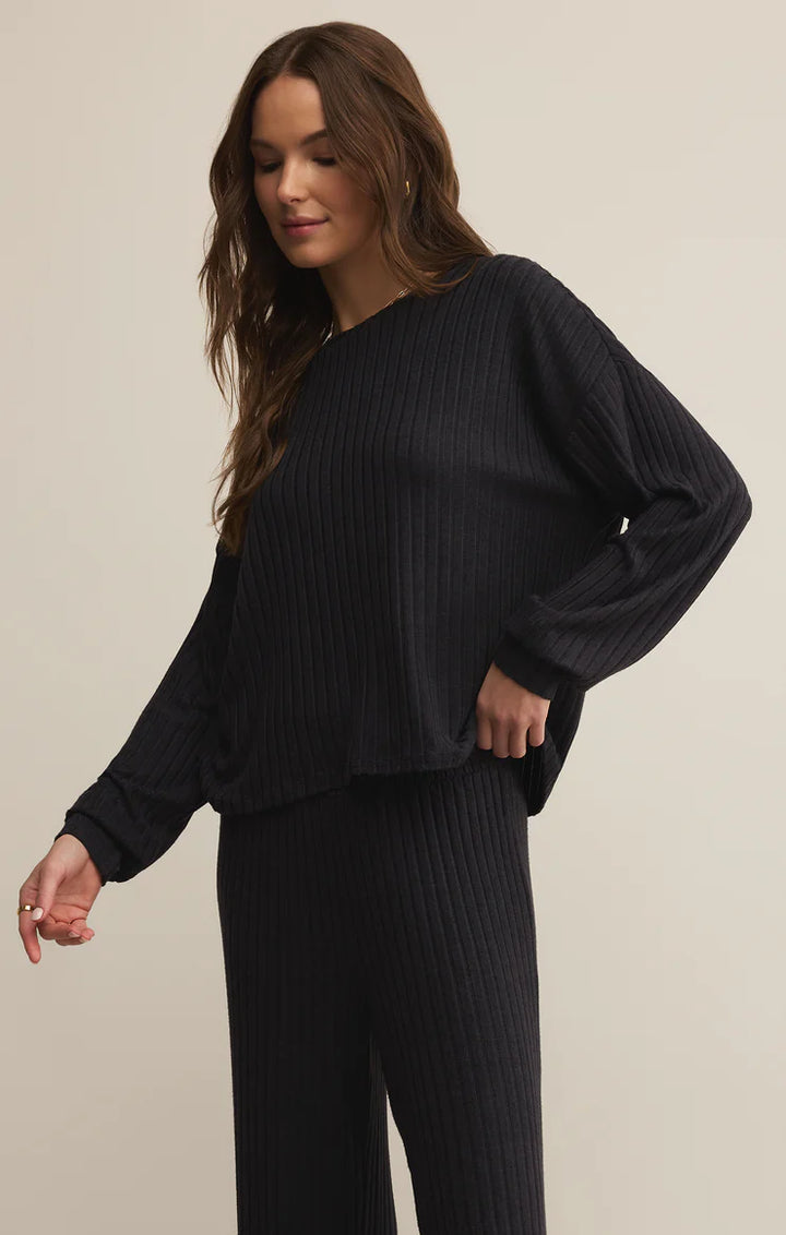 Z Supply Daydream Rib Long Sleeve Top